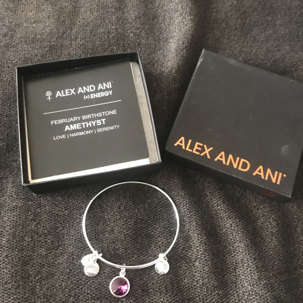 Alex and Ani amethyst bracelet